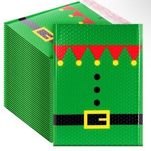 Elf Costume Themed Large Poly Bubble Mailers - 100 Pack - 10”x13”